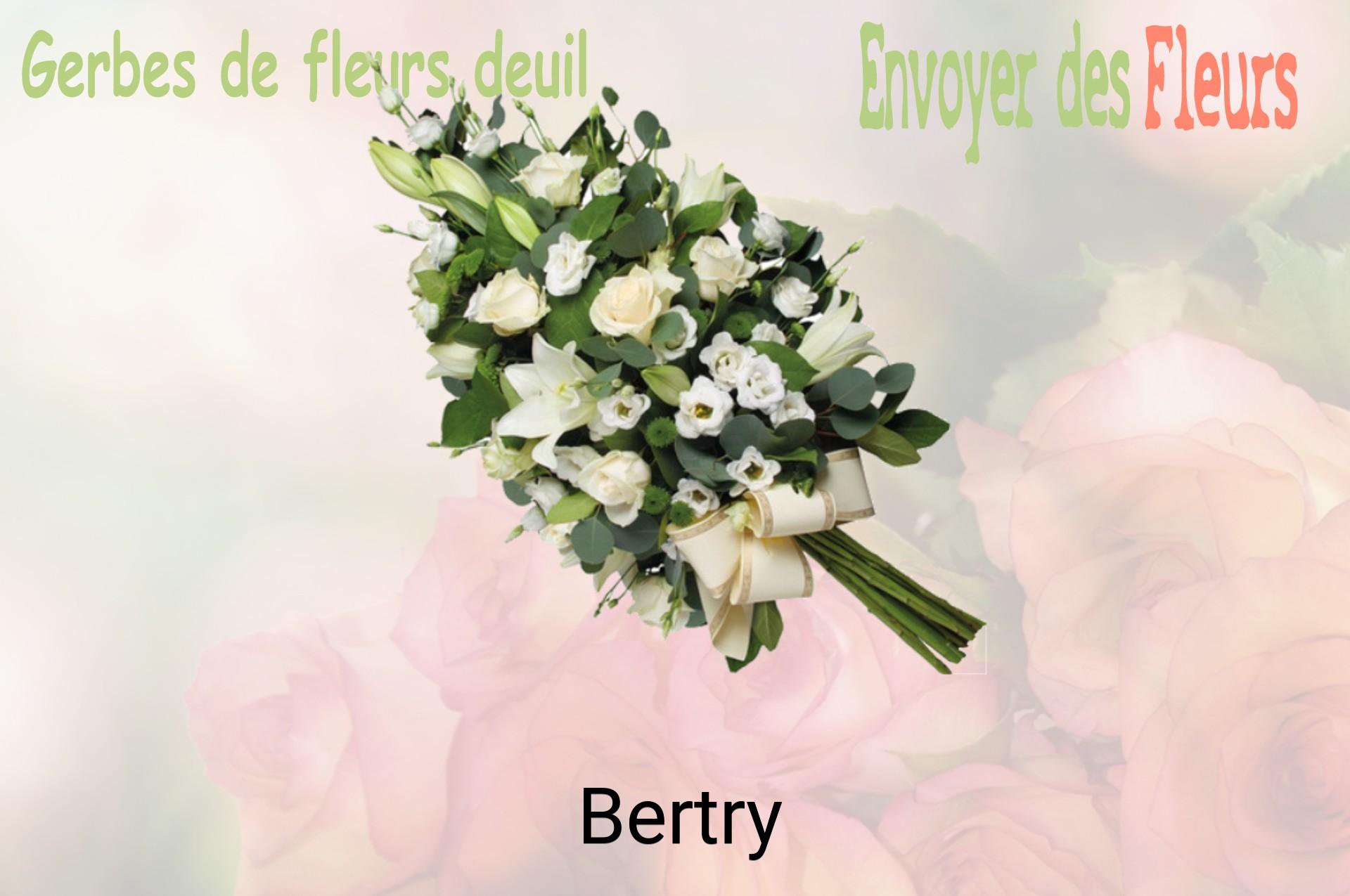 Gerbe de fleurs de deuil livrée à Bertry